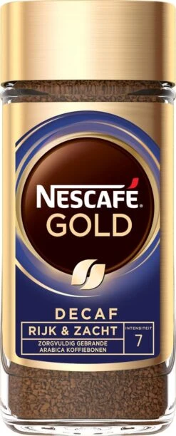 Nescafé Gold Decafé Oploskoffie - 6 Potten à 100 Gram 11 Nescafé Gold Decafé Oploskoffie - 6 Potten à 100 Gram -Koffiedranken 484x1200 1