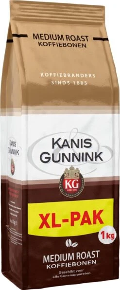 Kanis & Gunnink Medium Roast Koffiebonen - 4 X 1000 Gram - Voordeelverpakking -Koffiedranken 497x1200