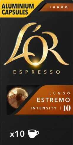 L'OR Lungo Estremo Koffiecups - Intensiteit 10/12 - 10 X 10 Capsules -Koffiedranken 606x1200 5