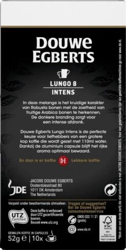 Douwe Egberts Lungo Intens Koffiecups - Intensiteit 8/12 - 10 X 10 Capsules 14 Douwe Egberts Lungo Intens Koffiecups - Intensiteit 8/12 - 10 X 10 Capsules -Koffiedranken 607x1200 4