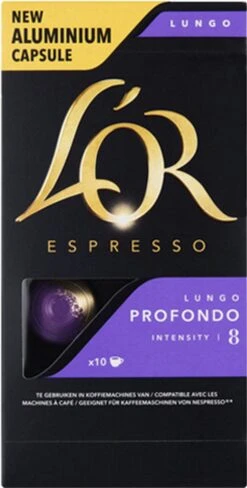 L'OR Lungo Profondo Koffiecups - Intensiteit 8/12 - 10 X 10 Capsules 24 L'OR Lungo Profondo Koffiecups - Intensiteit 8/12 - 10 X 10 Capsules -Koffiedranken 608x1200