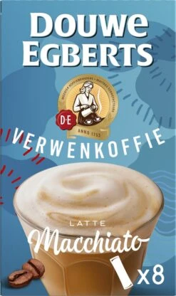 Douwe Egberts Verwenkoffie Latte Macchiato Oploskoffie - 5 X 8 Zakjes -Koffiedranken 713x1200 1