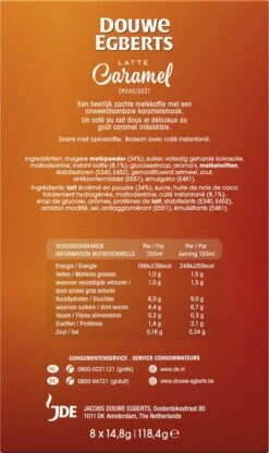 Douwe Egberts Verwenkoffie Latte Caramel Oploskoffie - 5 X 8 Zakjes 13 Douwe Egberts Verwenkoffie Latte Caramel Oploskoffie - 5 X 8 Zakjes -Koffiedranken 713x1200 4
