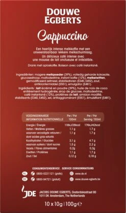 Douwe Egberts Verwenkoffie Cappuccino Oploskoffie - 5 X 10 Zakjes 13 Douwe Egberts Verwenkoffie Cappuccino Oploskoffie - 5 X 10 Zakjes -Koffiedranken 713x1200 6