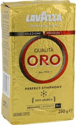 Lavazza Qualita Oro Gemalen / Filterkoffie - 250 Gram Krimp X20 -Koffiedranken 727x1200 3