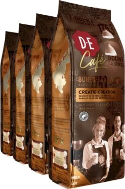Douwe Egberts D.E Café Creatie Koffiebonen - 7/9 Intensiteit - 4 X 500 Gram -Koffiedranken 796x1200