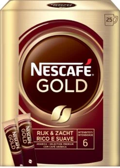 Nescafé Gold Oploskoffie - 6 Doosjes à 25 Zakjes 10 Nescafé Gold Oploskoffie - 6 Doosjes à 25 Zakjes -Koffiedranken 853x1200 1