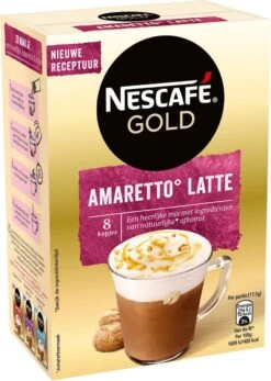 Nescafé Gold Amaretto Latte Oploskoffie - 6 Doosjes à 8 Zakjes 12 Nescafé Gold Amaretto Latte Oploskoffie - 6 Doosjes à 8 Zakjes -Koffiedranken 855x1200 4