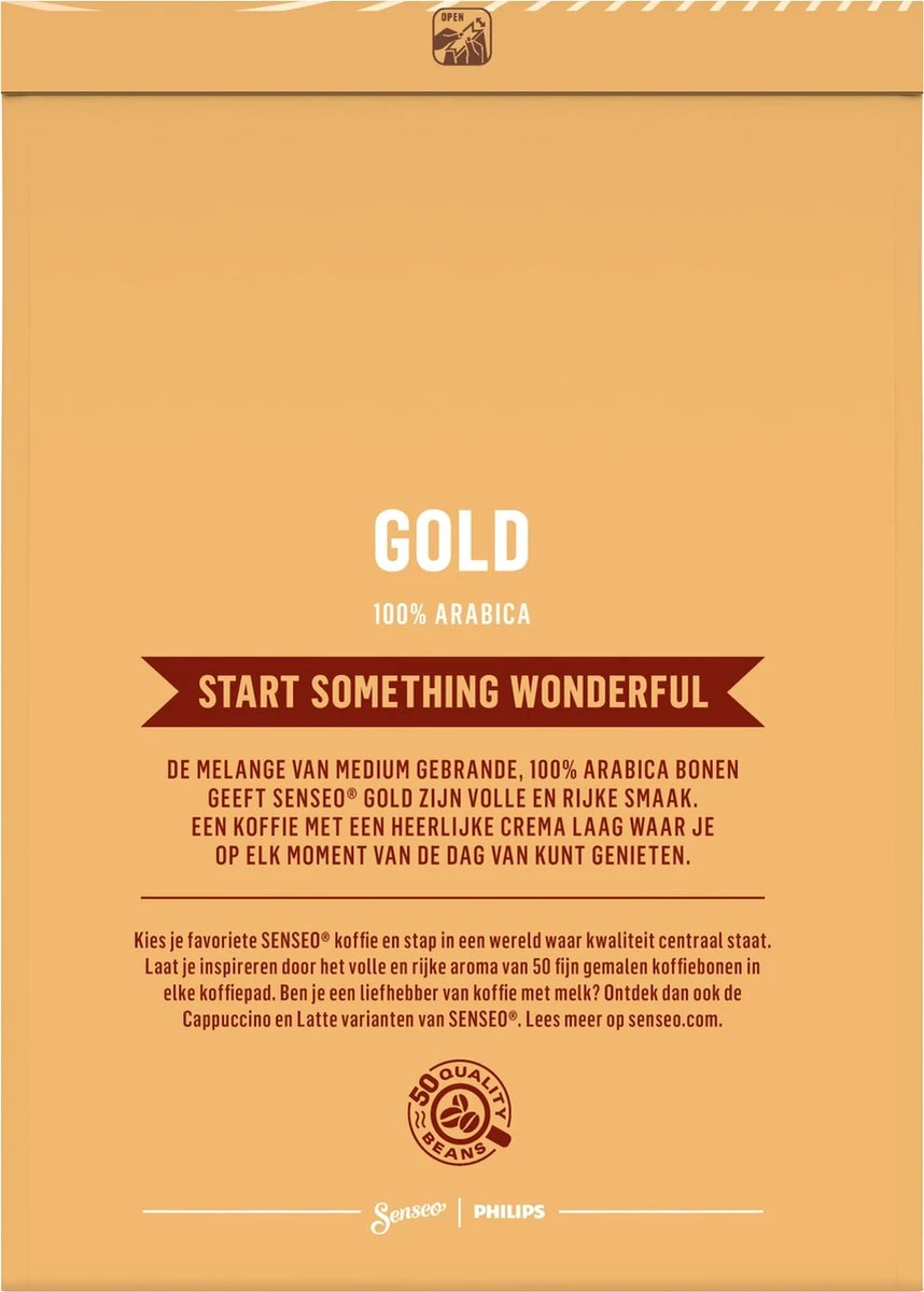 Senseo Gold Koffiepads - 5/9 Intensiteit - 10 X 36 Pads 4 Senseo Gold Koffiepads - 5/9 Intensiteit - 10 X 36 Pads - Afbeelding 2