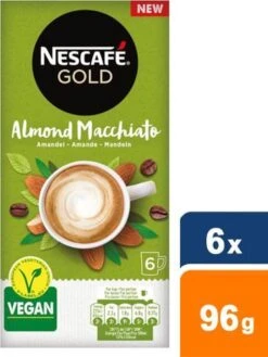 Nescafé Gold Almond Macchiato Oploskoffie - 6 Doosjes à 6 Zakjes -Koffiedranken 900x1200 5