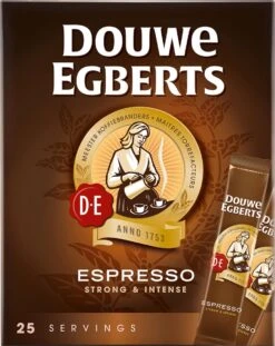 Douwe Egberts Espresso Sticks Oploskoffie - 6 X 25 Zakjes -Koffiedranken 954x1200