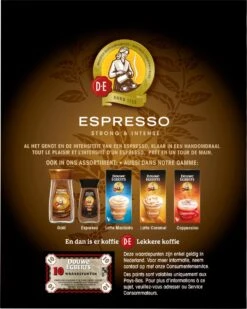 Douwe Egberts Espresso Sticks Oploskoffie - 6 X 25 Zakjes -Koffiedranken 958x1200