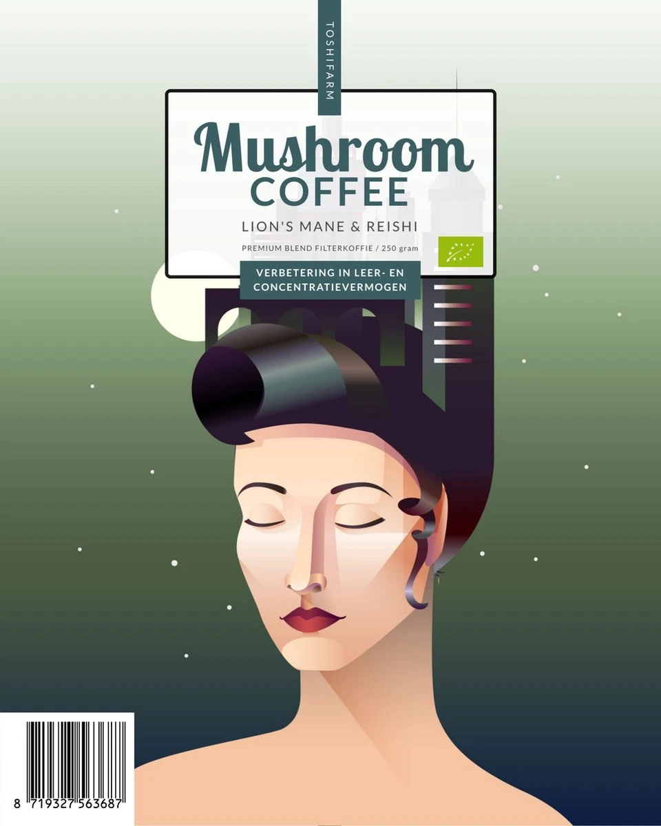 ToshiFarm Lion's Mane En Reishi Koffie - 250 Gram - Biologisch & Fair Trade - Verbetering In Concentratievermogen En Leervermogen - Filterkoffie Met Paddenstoel 4 ToshiFarm Lion's Mane En Reishi Koffie - 250 Gram - Biologisch & Fair Trade - Verbetering In Concentratievermogen En Leervermogen - Filterkoffie Met Paddenstoel - Afbeelding 2