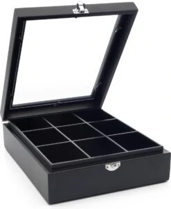 Bredemeijer - Theedoos 9-vaks Venster Bamboe Zwart -Koffiedranken 981x1200 3