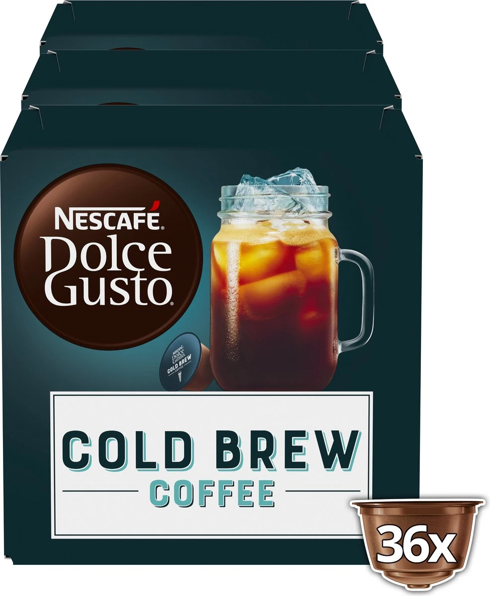 Nescafé Dolce Gusto Cold Brew Capsules - Ijskoffie - 36 Koffiecups 4 Nescafé Dolce Gusto Cold Brew Capsules - Ijskoffie - 36 Koffiecups - Afbeelding 2